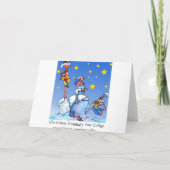 Enfants dans des lumières de Noël - carte de voeux (Dos)