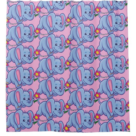 Enfants Dansant Eléphant Daisy Douche Rideau (Devant)