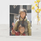 Enfants de Carte pour notes de blanc de base de (Fleur jaune)