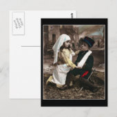 Enfants de la guerre - Carte postale française vin (Devant / Derrière)