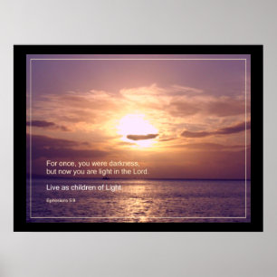 Enfants de LUMIÈRE Eph.5:8 POSTER IMPRIMER