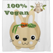 Enfants Douche rideau de lapin Carottes et pois de (Devant)