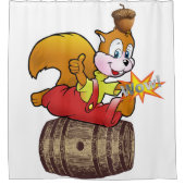 Enfants Douche rideau écureuil Acorn Barrel (Devant)