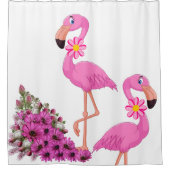 Enfants Douche rideau Flamant rose rose Floral (Devant)