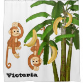 Enfants Douche Rideau Singe Bananier (Devant)