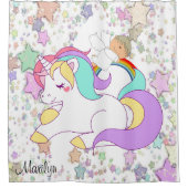 Enfants Douche rideau Unicorn Stars Angel (Devant)