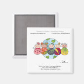 ENFANTS DU MONDE Magnet par April McCallum (Recto/Verso)