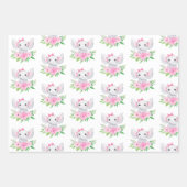 Enfants Eléphant Anniversaire Feuilles de papier e (Devant)