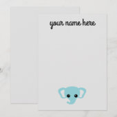 Enfants éléphants personnalisés Cartes pour notes  (Devant / Derrière)