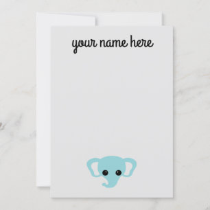 Enfants éléphants personnalisés Cartes pour notes 