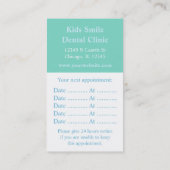 Enfants en brosse à dents coutume Cartes de visite (Dos)