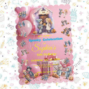 Enfants en Halloween Thème Invitation pour Enfants