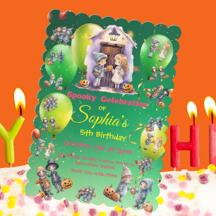 Enfants en Halloween Thème Invitation pour Enfants