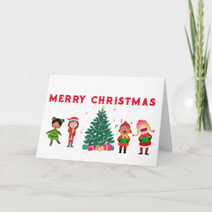 ENFANTS ENFANT LIKE WONDER MERRY CHRISTMAS CARTE