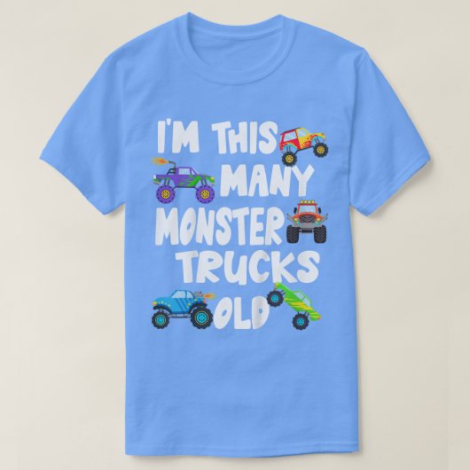 Enfants Enfants Monster Camion Anniversaire TShirt (Design devant)