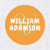 Enfants étanches Monogramme Nom Étiquettes pour vê (Design 1)