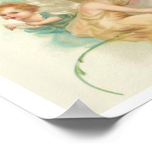 Enfants Fées - Poster d'Art Vintage (Coin)