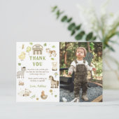 Enfants ferme à thème Anniversaire Carte de remerc (Debout devant)