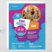 Enfants Festival Flyers Modèle (Devant / Derrière)