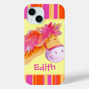 Enfants filles nommé poney jaune coque ipad