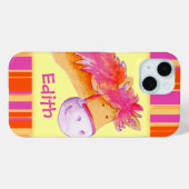 Enfants filles nommé poney jaune coque ipad (Verso (horizontal))