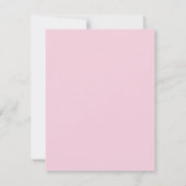 Enfants Filles rose 1er anniversaire Invitation (Dos)