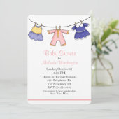 Enfants Filles Vêtements Baby shower Invitation (Debout devant)