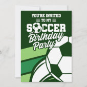 Enfants Football Anniversaire Fête Invitation pers (Devant)