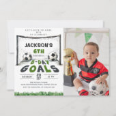 Enfants Football Anniversaire Photo Invitation (Devant)