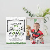 Enfants Football Anniversaire Photo Invitation (Debout devant)