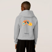 Enfants - Garçons sweat à capuche gris avec illust (Dos entier)