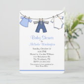 Enfants Garçons Vêtements Baby shower Invitation (Debout devant)