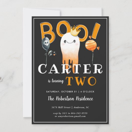 Enfants Halloween Anniversaire Fête Invitation (Devant)