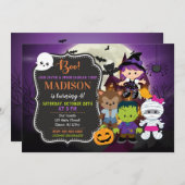 Enfants Halloween Anniversaire Invitation (Devant / Derrière)