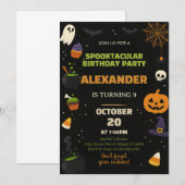 Enfants Halloween Anniversaire Invitation (Devant / Derrière)