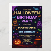 Enfants Halloween Anniversaire Invitation | Boo Ba (Devant / Derrière)
