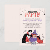 Enfants Halloween Carte Plat Anniversaire (Devant / Derrière)