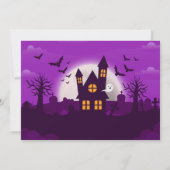Enfants Halloween Invitation Anniversaire, Costume (Dos)