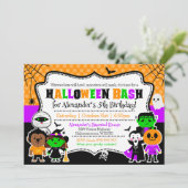 Enfants Halloween invitation anniversaire Costume (Debout devant)