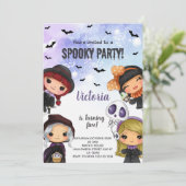 Enfants Halloween Invitations Anniversaire (Debout devant)
