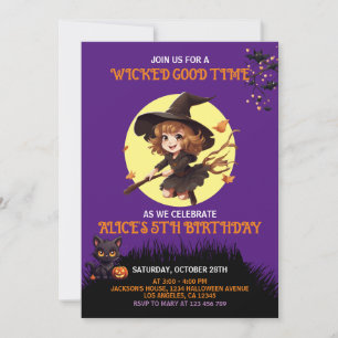Enfants Halloween Wicked Birthday Party Invitation