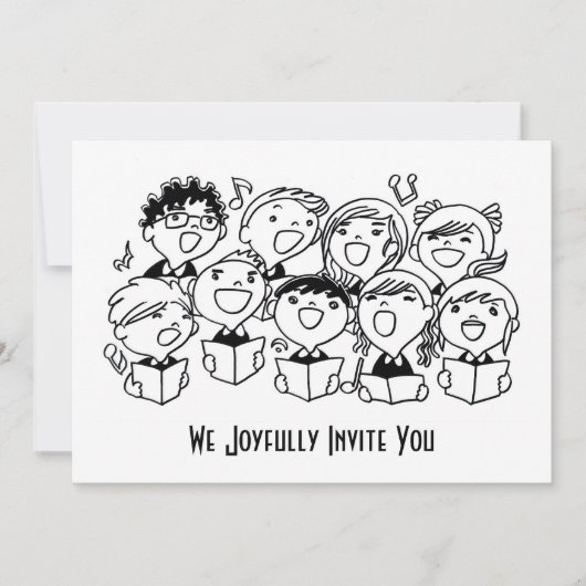 Enfants heureusement chanteurs invitation l (Devant)