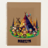 Enfants indiens indigènes d'Amérique, Tipis & Anim (Devant)