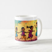 Enfants Indiens Joyeux : Conception De Mug Dessiné (Devant droit)