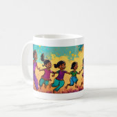Enfants Indiens Joyeux : Conception De Mug Dessiné (Devant gauche)