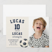 Enfants Invitation de la fête sportive avec photo (Devant / Derrière)