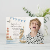 Enfants Invitation Nautique Anniversaire avec phot (Debout devant)