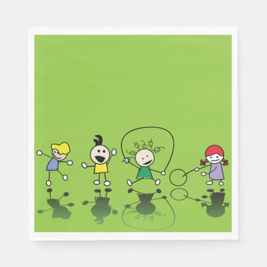 Enfants Jouant à des serviettes en papier (Devant)