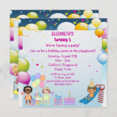 Enfants jouant dans les Invitations de la partie (Devant / Derrière)