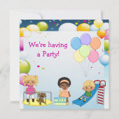 Enfants jouant dans les Invitations de la partie (Dos)